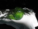 Vase in green and lustre glass