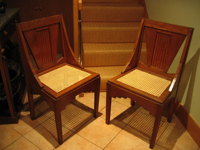 J S Henry Oak dining chairs