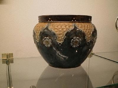 Doulton blue/brown vase
