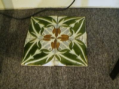 Four Portuguese Art Nouveau tiles
